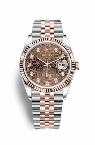 Rolex Datejust 36 Stainless Steel / Everose / Fluted / Chocolate Computer / Jubilee 126231-0025