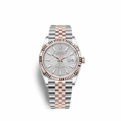 Rolex Datejust 36 Stainless Steel / Everose / Fluted / Silver - Fluted / Jubilee 126231-0033