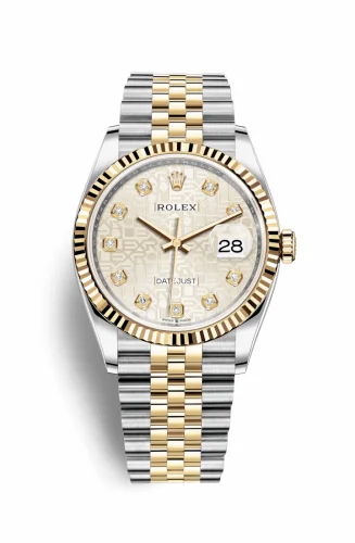 Rolex Datejust 36 Stainless Steel / Yellow Gold / Fluted / Silver Computer / Jubilee 126233-0027
