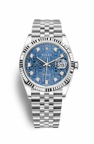 Rolex Datejust 36 Stainless Steel / Fluted / Blue Jubilee / Jubilee 126234-0011