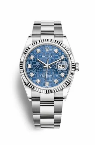 Rolex Datejust 36 Stainless Steel / Fluted / Blue Jubilee / Oyster 126234-0012