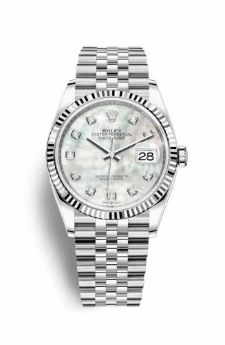 Rolex Datejust 36 Stainless Steel / Fluted / MOP-Diamond / Jubilee 126234-0019