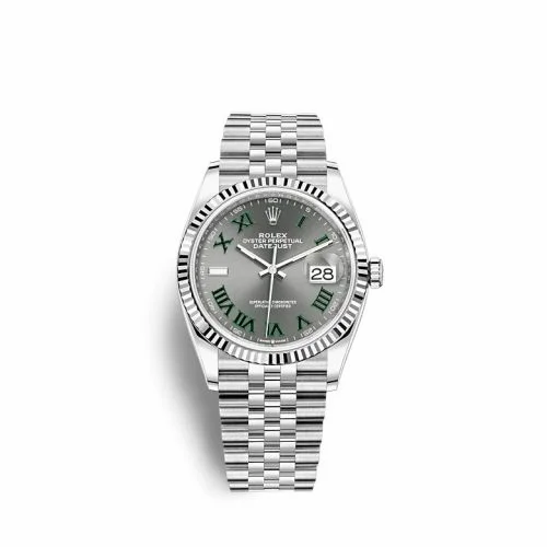 Rolex Datejust 36 Stainless Steel / Fluted / Slate - Roman / Jubilee 126234-0045