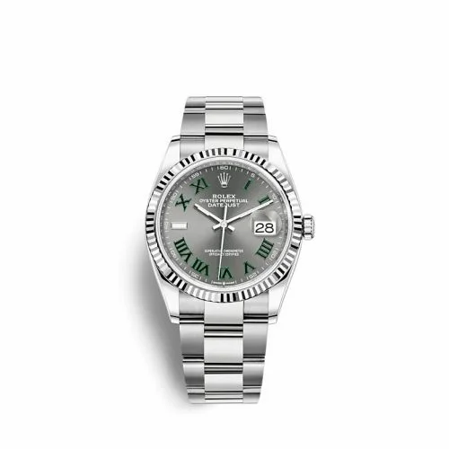 Rolex Datejust 36 Stainless Steel / Fluted / Slate - Roman / Oyster 126234-0046