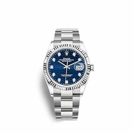 Rolex Datejust 36 Stainless Steel - Fluted / Blue - Fluted - Diamond / Oyster 126234-0058