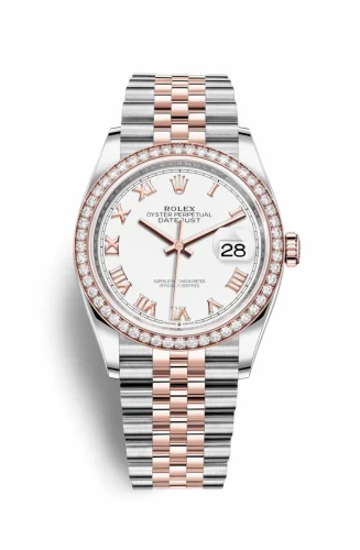 Rolex Datejust 36 Stainless Steel / Everose / Diamond / White Roman / Jubilee 126281RBR-0003