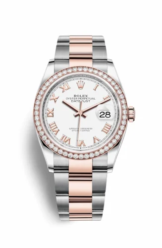 Rolex Datejust 36 Stainless Steel / Everose / Diamond / White Roman / Oyster 126281RBR-0004