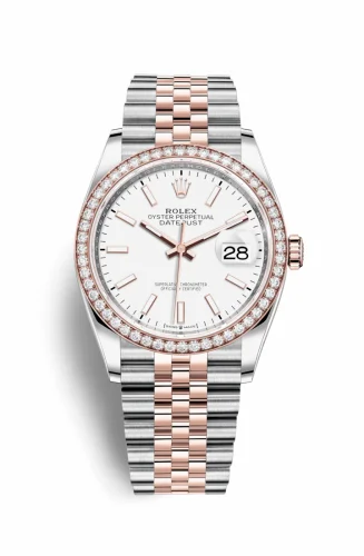 Rolex Datejust 36 Stainless Steel / Everose / Diamond / White / Jubilee 126281RBR-0005