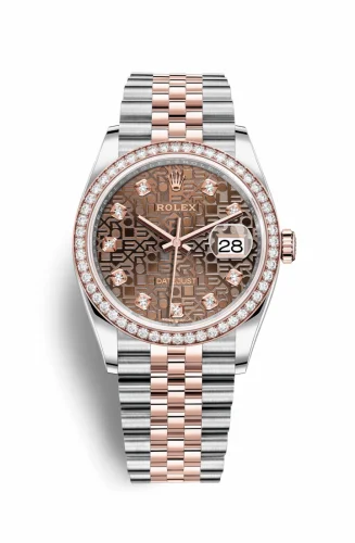 Rolex Datejust 36 Stainless Steel / Everose / Diamond / Chocolate Computer / Jubilee 126281RBR-0013