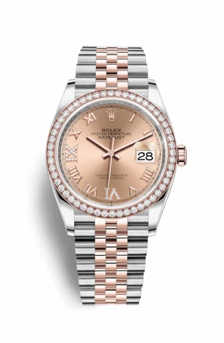 Rolex Datejust 36 Stainless Steel / Everose / Diamond / Rose Roman / Jubilee 126281RBR-0015