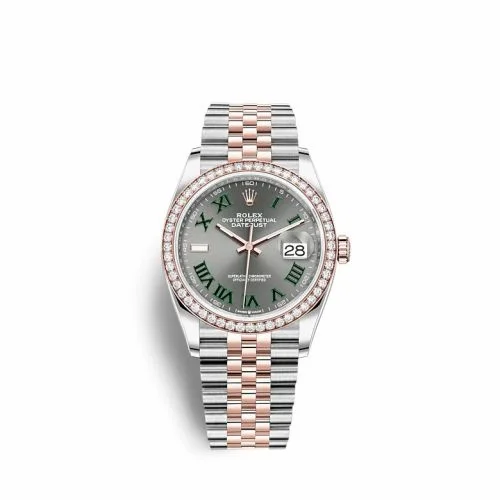 Rolex Datejust 36 Stainless Steel / Everose / Diamond / Slate - Roman / Jubilee 126281RBR-0017