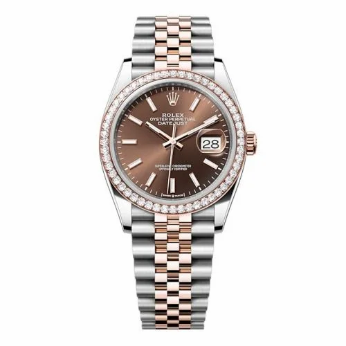 Rolex Datejust 36 Stainless Steel - Everose - Diamond / Chocolate / Jubilee 126281RBR-0031