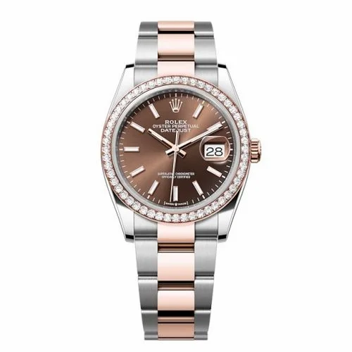 Rolex Datejust 36 Stainless Steel - Everose - Diamond / Chocolate / Oyster 126281RBR-0032