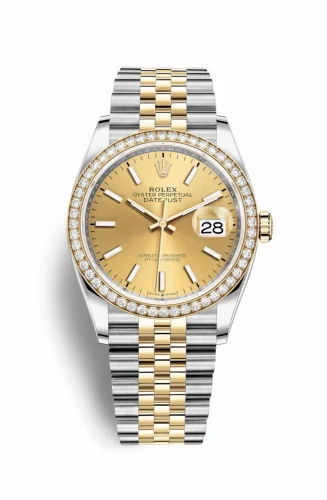 Rolex Datejust 36 Stainless Steel / Yellow Gold / Diamond / Champagne / Jubilee 126283RBR-0001