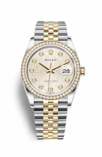 Rolex Datejust 36 Stainless Steel / Yellow Gold / Diamond / Silver Computer / Jubilee 126283RBR-0013