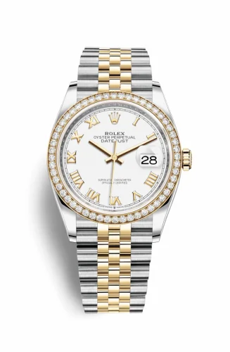 Rolex Datejust 36 Stainless Steel / Yellow Gold / Diamond / White Roman / Jubilee 126283RBR-0015