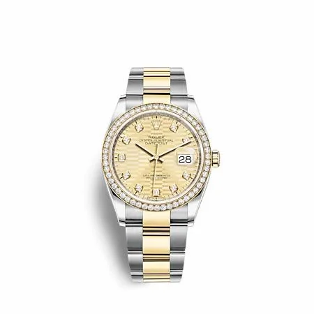 Rolex Datejust 36 Stainless Steel - Yellow Gold - Diamond / Champagne - Fluted - Diamond / Oyster 126283RBR-0032