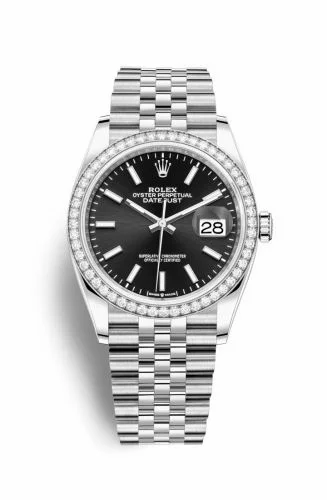 Rolex Datejust 36 Stainless Steel / Diamond / Black / Jubilee 126284RBR-0007