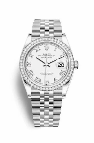 Rolex Datejust 36 Stainless Steel / Diamond / White Roman / Jubilee 126284RBR-0017