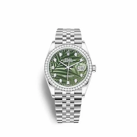 Rolex Datejust 36 Stainless Steel - Diamond / Green - Palm - Diamond / Jubilee 126284RBR-0047