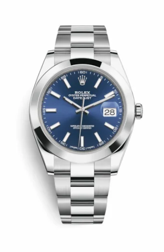 Rolex Datejust 41 Stainless Steel Smooth / Oyster / Blue 126300-0001