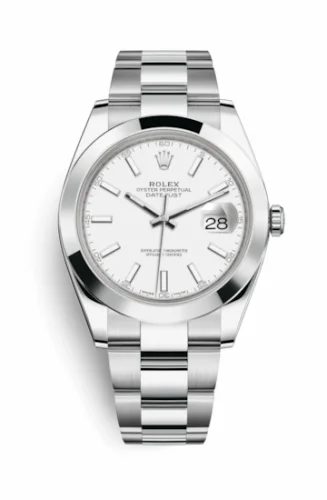 Rolex Datejust 41 Stainless Steel Smooth / Oyster / White 126300-0005