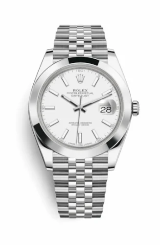 Rolex Datejust 41 Stainless Steel Smooth / Jubilee / White 126300-0006