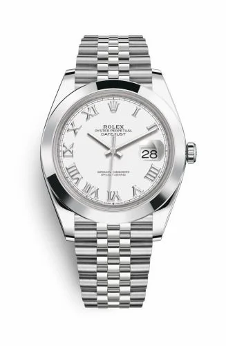 Rolex Datejust 41 Stainless Steel Smooth / Jubilee / White Roman 126300-0016
