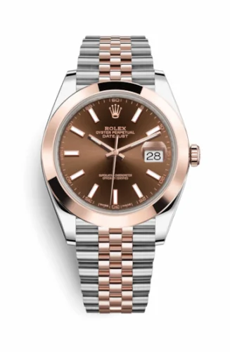 Rolex Datejust 41 Rolesor Everose Smooth / Jubilee / Chocolate 126301-0002