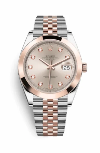 Rolex Datejust 41 Rolesor Everose Smooth / Jubilee / Sundust - Diamond 126301-0008