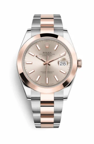 Rolex Datejust 41 Rolesor Everose Smooth / Oyster / Sundust 126301-0009