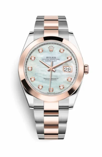 Rolex Datejust 41 Rolesor Everose Smooth / Oyster / MOP - Diamond 126301-0013