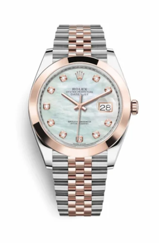 Rolex Datejust 41 Rolesor Everose Smooth / Jubilee / MOP - Diamond 126301-0014