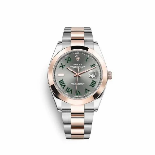Rolex Datejust 41 Rolesor Everose Smooth / Oyster / Slate - Roman 126301-0015