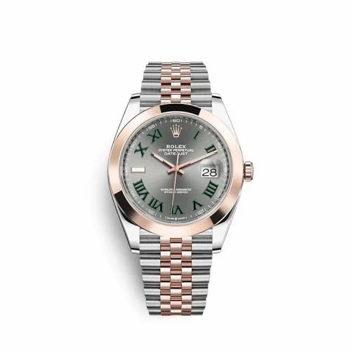 Rolex Datejust 41 Rolesor Everose Smooth / Jubilee / Slate - Roman 126301-0016