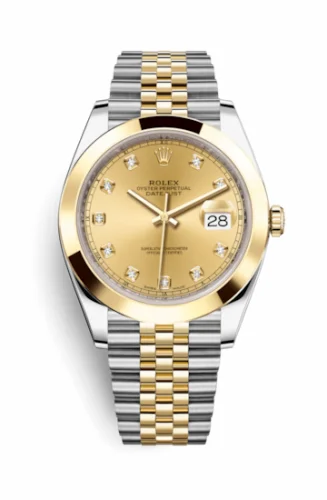 Rolex Datejust 41 Rolesor Yellow Smooth / Jubilee / Champagne - Diamond 126303-0012