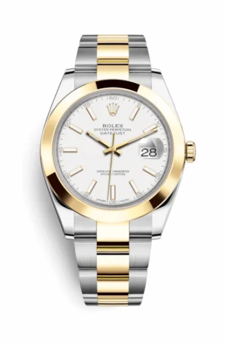 Rolex Datejust 41 Rolesor Yellow Smooth / Oyster / White 126303-0015