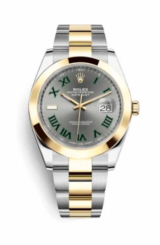 Rolex Datejust 41 Rolesor Yellow Smooth / Oyster / Slate - Roman 126303-0019