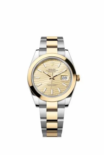 Rolex Datejust 41 Rolesor Yellow Smooth / Oyster / Champagne - Fluted 126303-0021