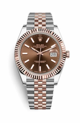 Rolex Datejust 41 Rolesor Everose Fluted / Jubilee / Chocolate 126331-0002