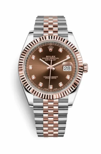 Rolex Datejust 41 Rolesor Everose Fluted / Jubilee / Chocolate - Diamond 126331-0004