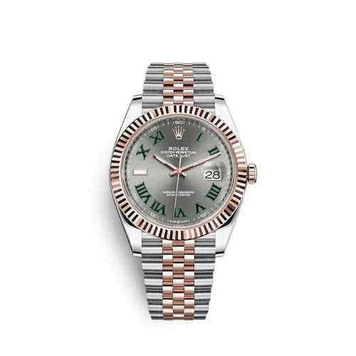 Rolex Datejust 41 Rolesor Everose Fluted / Jubilee / Slate - Roman 126331-0016