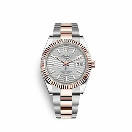 Rolex Datejust 41 Rolesor Everose - Fluted / Oyster / Silver - Fluted 126331-0017