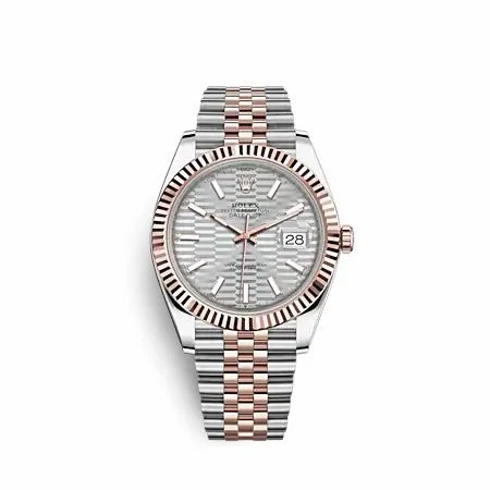 Rolex Datejust 41 Rolesor Everose - Fluted / Jubilee / Silver - Fluted 126331-0018