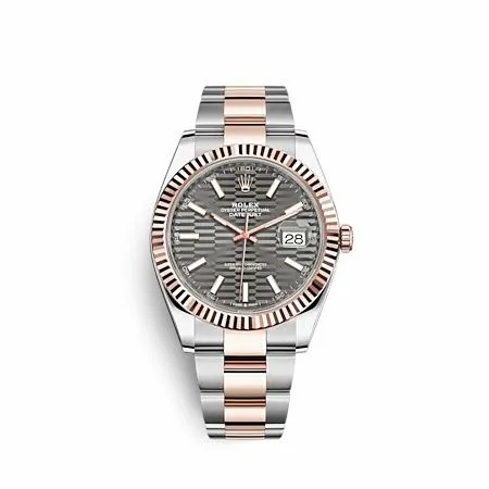 Rolex Datejust 41 Rolesor Everose - Fluted / Oyster / Slate - Fluted 126331-0019