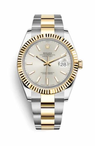Rolex Datejust 41 Rolesor Yellow Fluted / Oyster / Silver 126333-0001