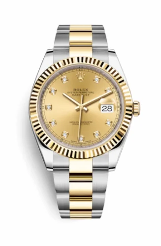 Rolex Datejust 41 Rolesor Yellow Fluted / Oyster / Champagne - Diamond 126333-0011