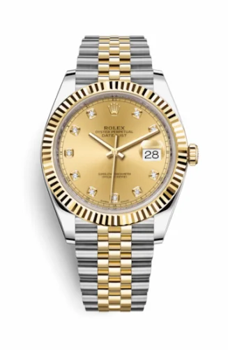 Rolex Datejust 41 Rolesor Yellow Fluted / Jubilee / Champagne - Diamond 126333-0012