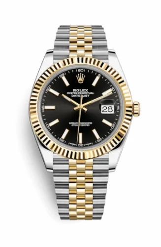 Rolex Datejust 41 Rolesor Yellow Fluted / Jubilee / Black 126333-0014