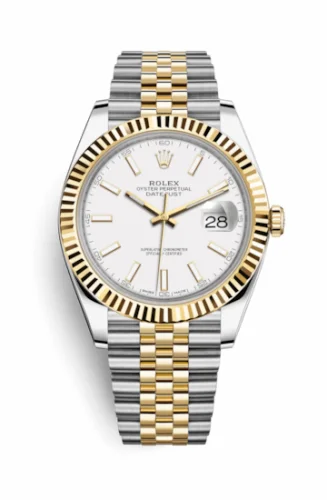 Rolex Datejust 41 Rolesor Yellow Fluted / Jubilee / White 126333-0016